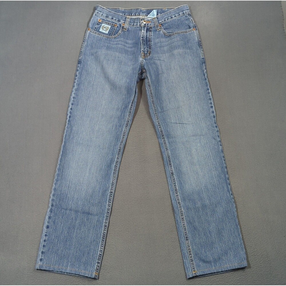 Cinch Jeans Men's 31x36 Fits 32x32 (Hemmed) Blue Straight Western White Label